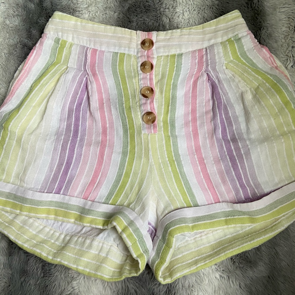 Majorelle Revolve Pastel Stripes Shorts Soft Color